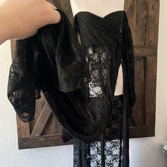 Maternity Lace Photography PhotoShoot Long Sleeve off shoulders High Sl… - Picture 6 of 14